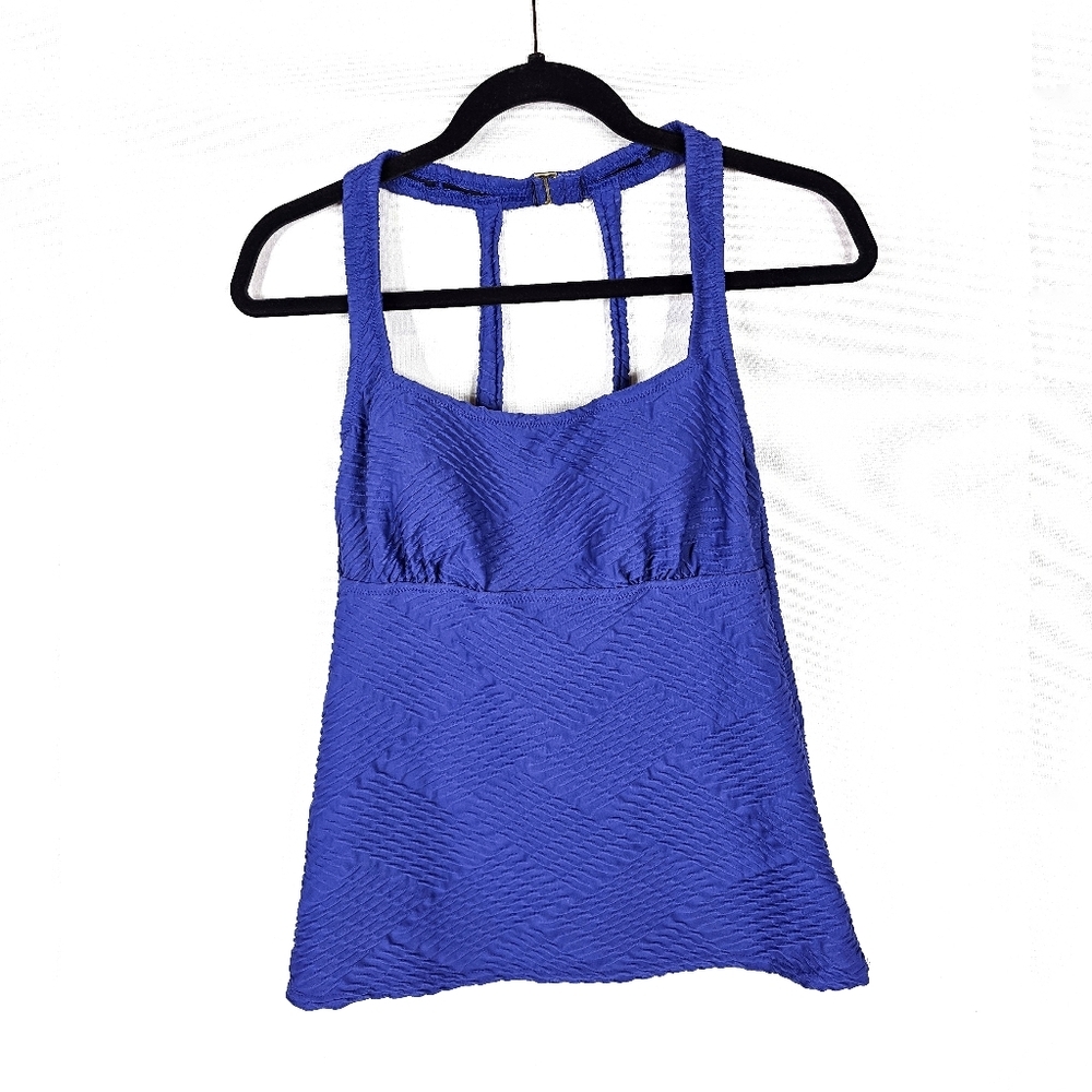 Lands' End Royal Blue Textured Takini Top